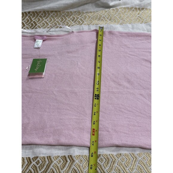 (R7) Lilly Pulitzer Tootsie Cashmere Blend Sweater Wrap Scallop Pink One Size - Picture 14 of 15